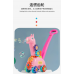 [READY STOCK] Cute Giraffe Bubble Pushing Toy Car with light and music Colourful bubbles Educational [Yellow] [Pink]